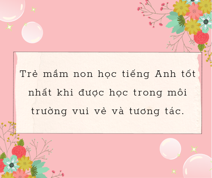 Tiếng Anh mầm non tại Dĩ An